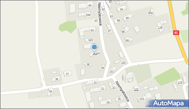 Niemysłowice, Niemysłowice, 40a, mapa Niemysłowice