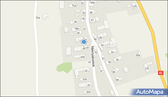 Niemysłowice, Niemysłowice, 44, mapa Niemysłowice