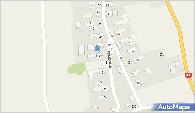 Niemysłowice, Niemysłowice, 44a, mapa Niemysłowice