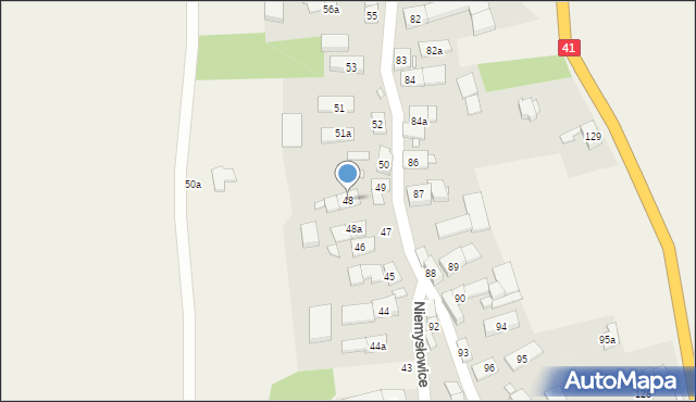 Niemysłowice, Niemysłowice, 48, mapa Niemysłowice