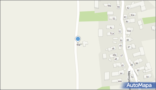 Niemysłowice, Niemysłowice, 50a, mapa Niemysłowice