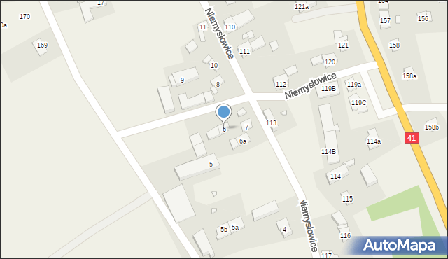 Niemysłowice, Niemysłowice, 6, mapa Niemysłowice