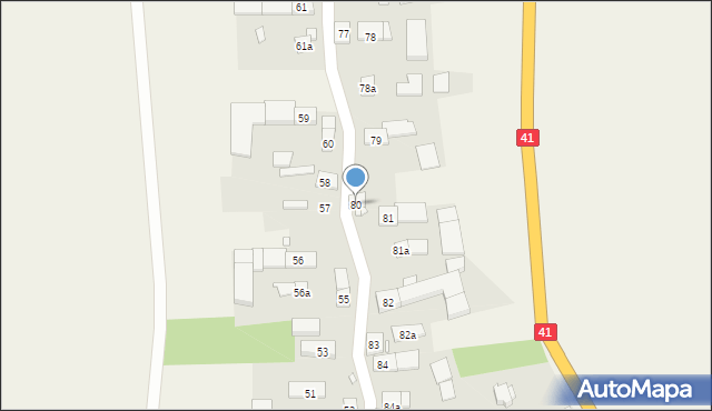Niemysłowice, Niemysłowice, 80, mapa Niemysłowice