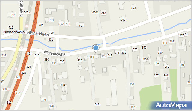 Nienadówka, Nienadówka, 344, mapa Nienadówka