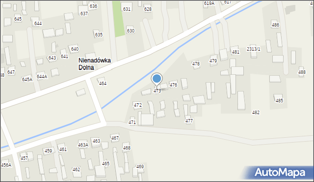 Nienadówka, Nienadówka, 473, mapa Nienadówka