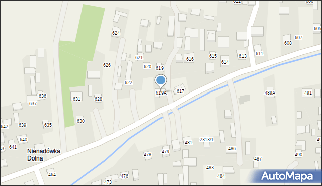Nienadówka, Nienadówka, 619A, mapa Nienadówka