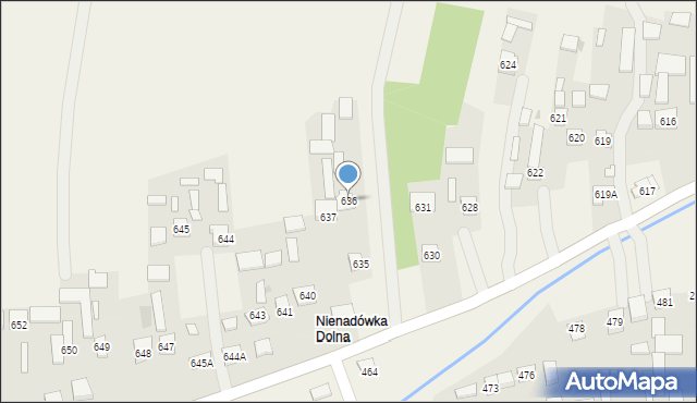 Nienadówka, Nienadówka, 636, mapa Nienadówka