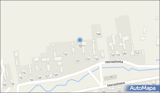 Nienadówka, Nienadówka, 722, mapa Nienadówka