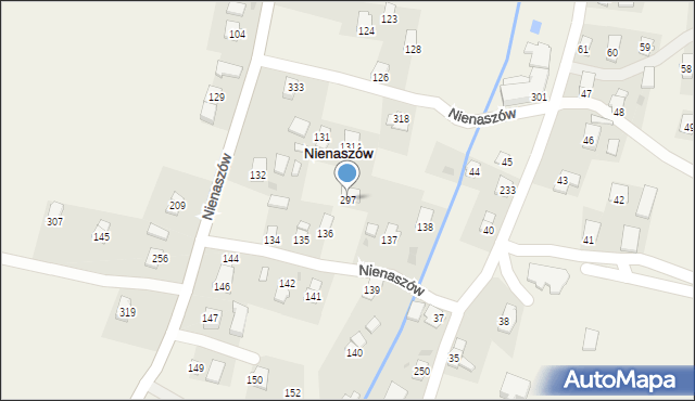 Nienaszów, Nienaszów, 297, mapa Nienaszów