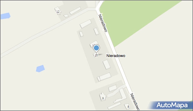 Nieradowo, Nieradowo, 10, mapa Nieradowo