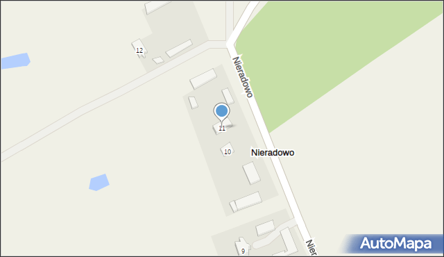 Nieradowo, Nieradowo, 11, mapa Nieradowo