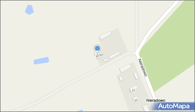 Nieradowo, Nieradowo, 12, mapa Nieradowo