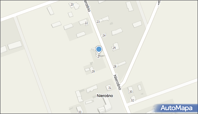 Nierośno, Nierośno, 27, mapa Nierośno