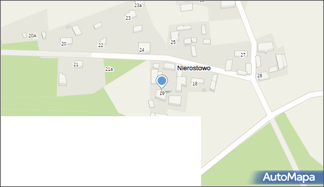 Nierostowo, Nierostowo, 19, mapa Nierostowo