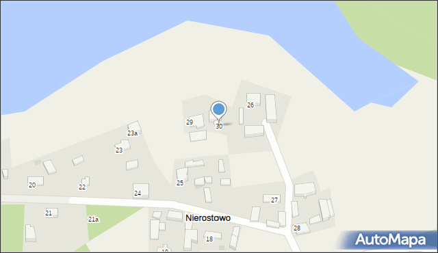 Nierostowo, Nierostowo, 30, mapa Nierostowo