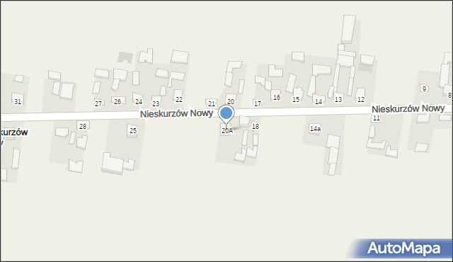 Nieskurzów Nowy, Nieskurzów Nowy, 20A, mapa Nieskurzów Nowy