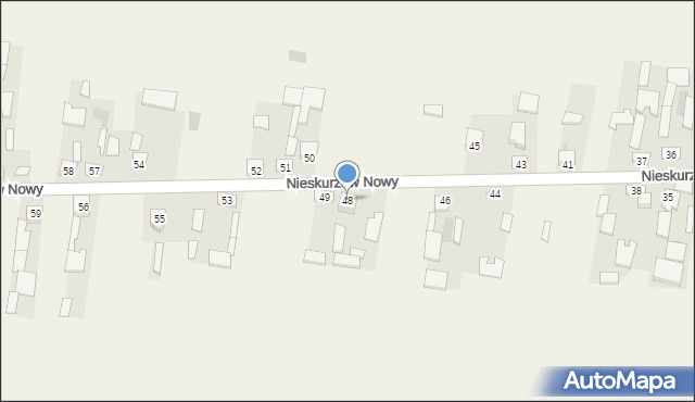 Nieskurzów Nowy, Nieskurzów Nowy, 48, mapa Nieskurzów Nowy