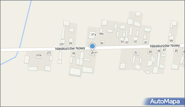 Nieskurzów Nowy, Nieskurzów Nowy, 97, mapa Nieskurzów Nowy