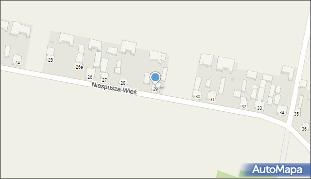 Niespusza-Wieś, Niespusza-Wieś, 29, mapa Niespusza-Wieś