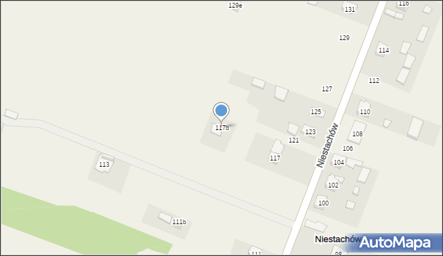 Niestachów, Niestachów, 117b, mapa Niestachów