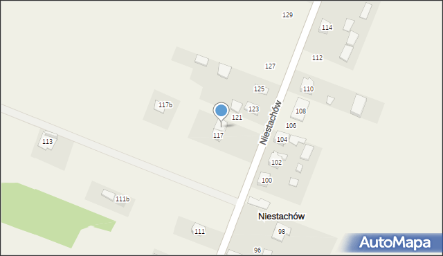 Niestachów, Niestachów, 119, mapa Niestachów