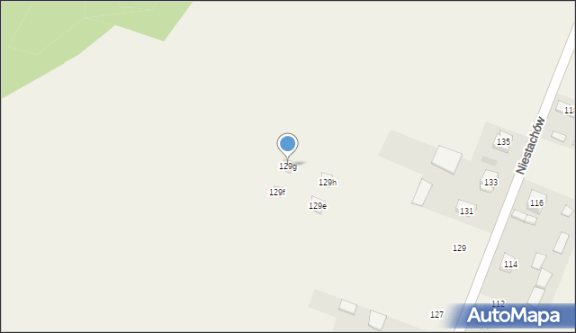 Niestachów, Niestachów, 129g, mapa Niestachów