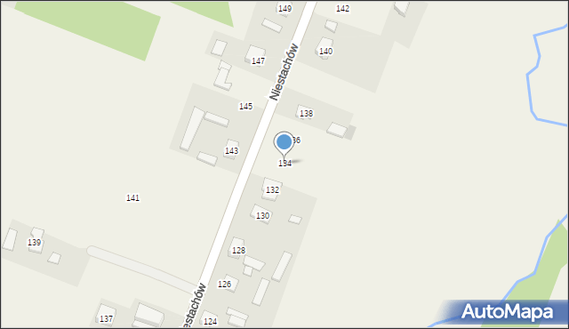 Niestachów, Niestachów, 134, mapa Niestachów