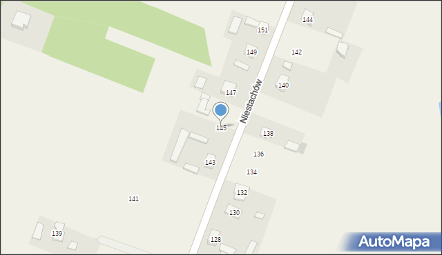 Niestachów, Niestachów, 145, mapa Niestachów