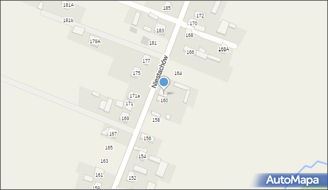 Niestachów, Niestachów, 162, mapa Niestachów
