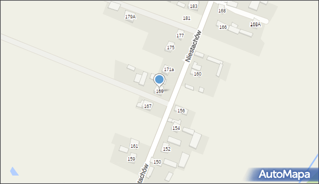 Niestachów, Niestachów, 169, mapa Niestachów