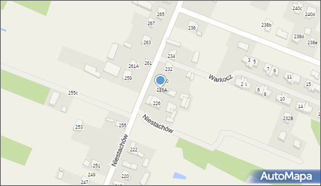 Niestachów, Niestachów, 228, mapa Niestachów
