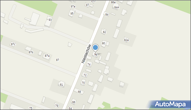 Niestachów, Niestachów, 76, mapa Niestachów