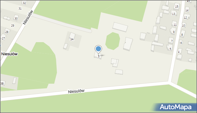 Niesulów, Niesulów, 3, mapa Niesulów