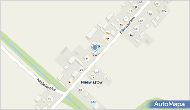 Nieświastów, Nieświastów, 51a, mapa Nieświastów