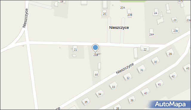 Nieszczyce, Nieszczyce, 21B, mapa Nieszczyce