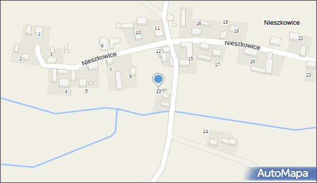 Nieszkowice, Nieszkowice, 13, mapa Nieszkowice