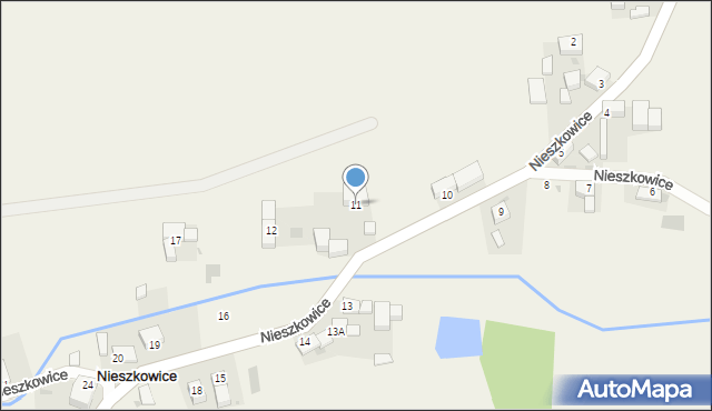 Nieszkowice, Nieszkowice, 11, mapa Nieszkowice