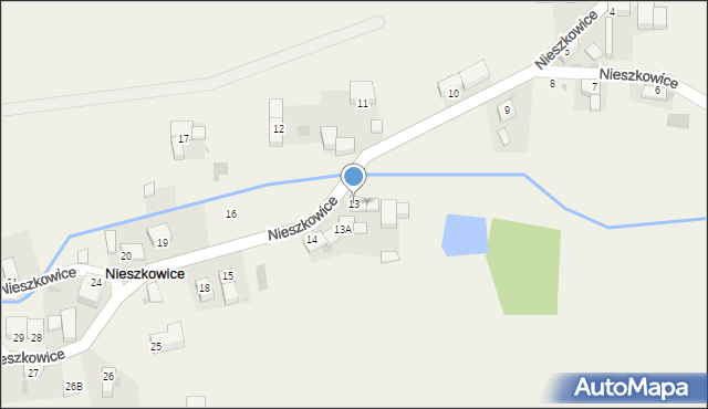 Nieszkowice, Nieszkowice, 13, mapa Nieszkowice