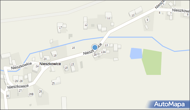 Nieszkowice, Nieszkowice, 14, mapa Nieszkowice