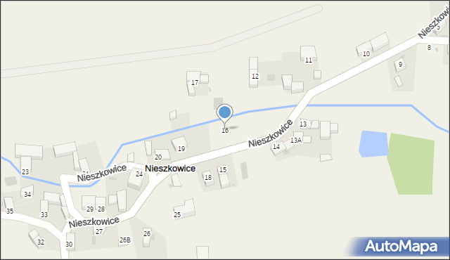 Nieszkowice, Nieszkowice, 16, mapa Nieszkowice