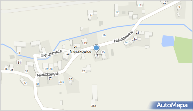 Nieszkowice, Nieszkowice, 18, mapa Nieszkowice