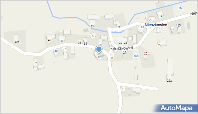 Nieszkowice, Nieszkowice, 32, mapa Nieszkowice