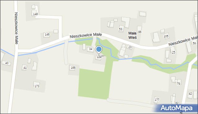 Nieszkowice Małe, Nieszkowice Małe, 124, mapa Nieszkowice Małe