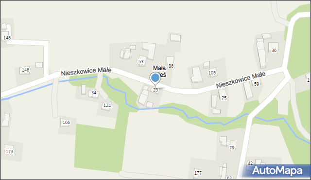 Nieszkowice Małe, Nieszkowice Małe, 23, mapa Nieszkowice Małe