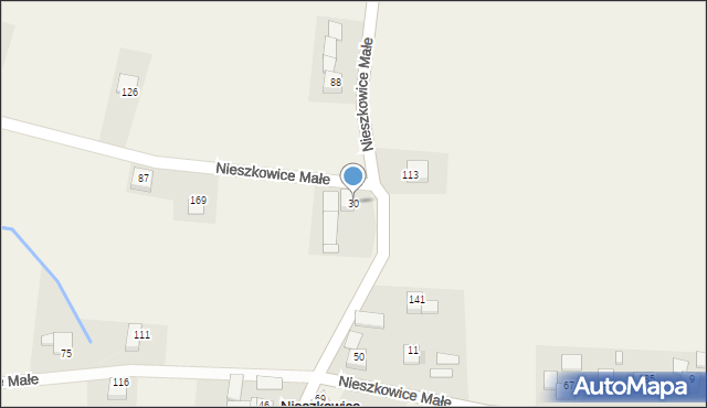 Nieszkowice Małe, Nieszkowice Małe, 30, mapa Nieszkowice Małe