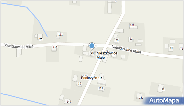 Nieszkowice Małe, Nieszkowice Małe, 46, mapa Nieszkowice Małe