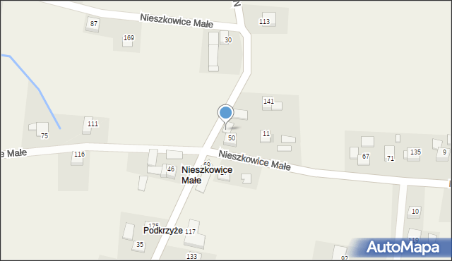 Nieszkowice Małe, Nieszkowice Małe, 50a, mapa Nieszkowice Małe
