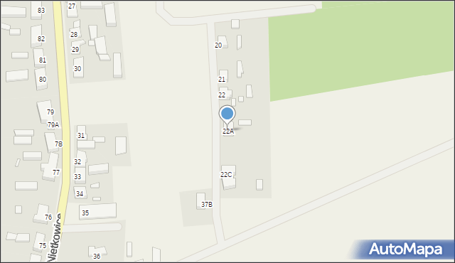 Nietkowice, Nietkowice, 22A, mapa Nietkowice