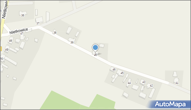 Nietkowice, Nietkowice, 40, mapa Nietkowice