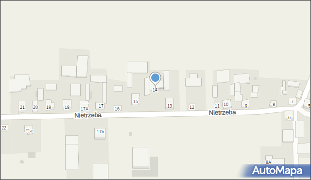 Nietrzeba, Nietrzeba, 14, mapa Nietrzeba